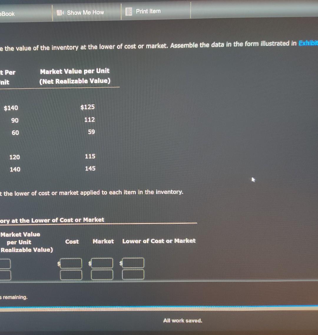 Solved Lower-of-Cost-or-Market Inventory On The Basis Of The | Chegg.com