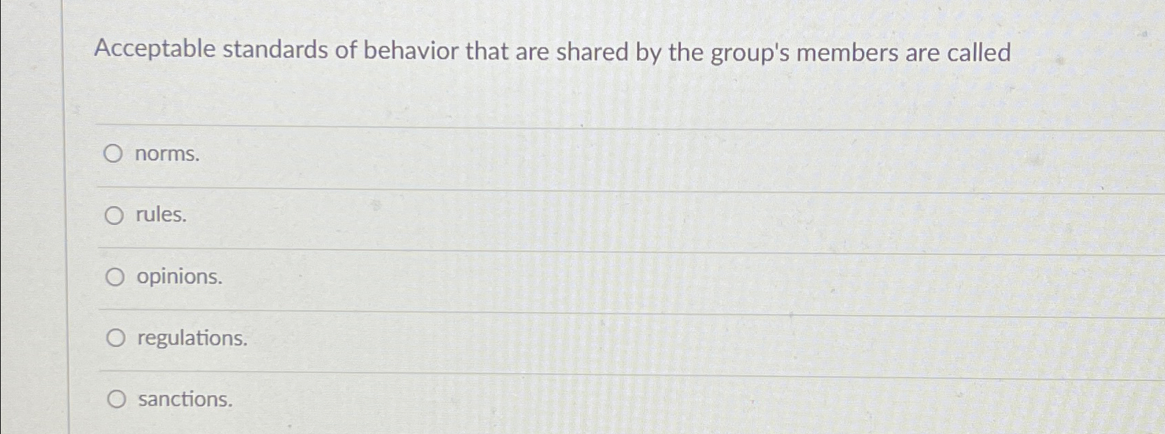 Solved Acceptable standards of behavior that are shared by | Chegg.com