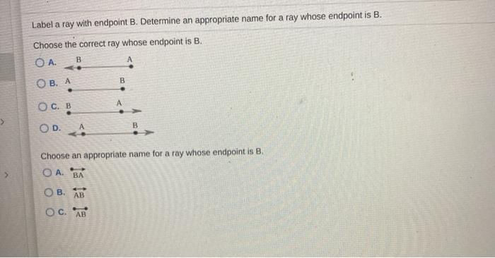 solved-label-a-ray-with-endpoint-b-determine-an-appropriate-chegg