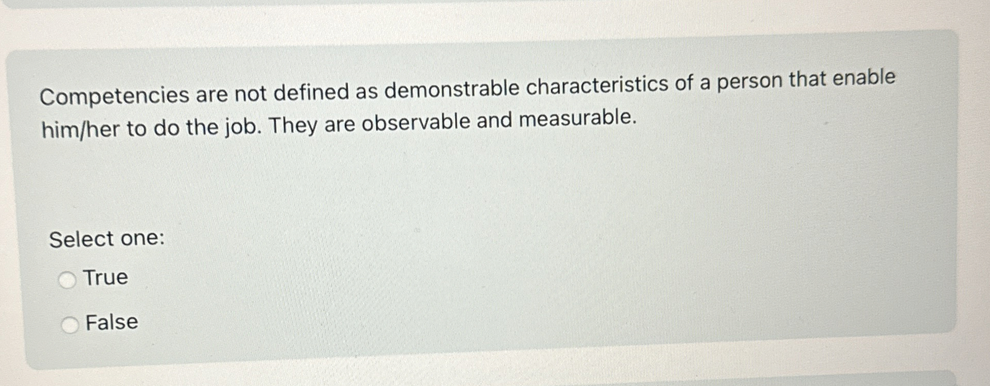 Solved Competencies are not defined as demonstrable | Chegg.com