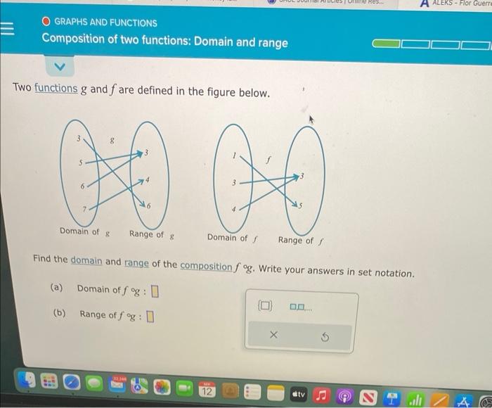 Solved Two functions g and f are defined in the figure | Chegg.com
