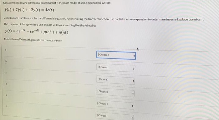 Solved Consider the following differential equation that is | Chegg.com