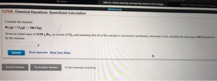 Solved My Home OWLV2 Online teaching and learning resource | Chegg.com