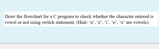 Solved Draw the flowchart for a C program to check whether | Chegg.com