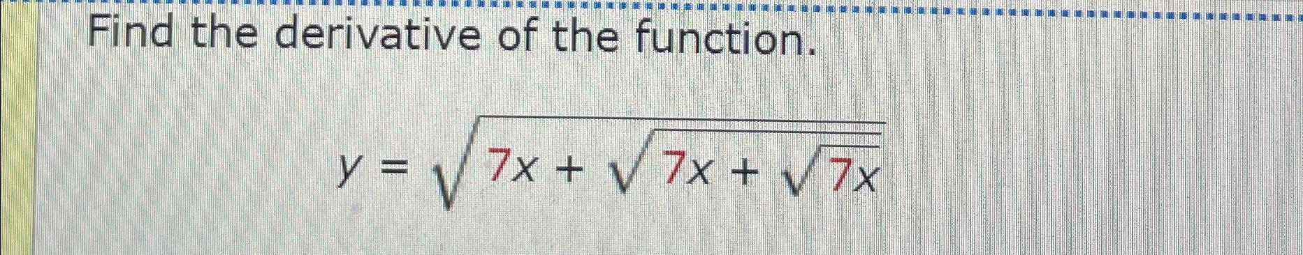 derivative of 2x sqrt x^2 7