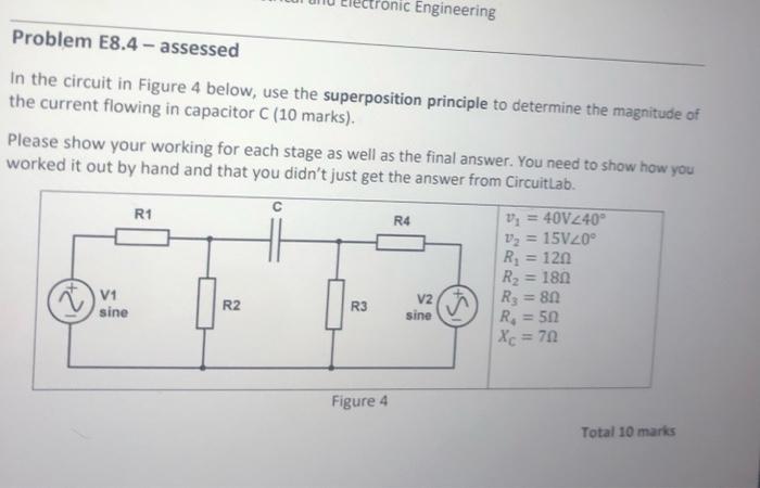 Solved In the circuit in Figure 4 below, use the | Chegg.com