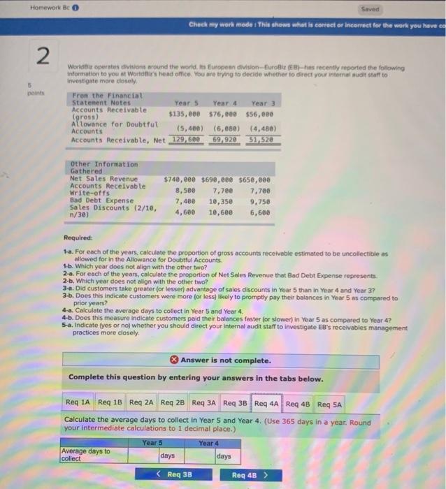 Solved Homework B Seved Check My Work Mode 1 This Shows What | Chegg.com