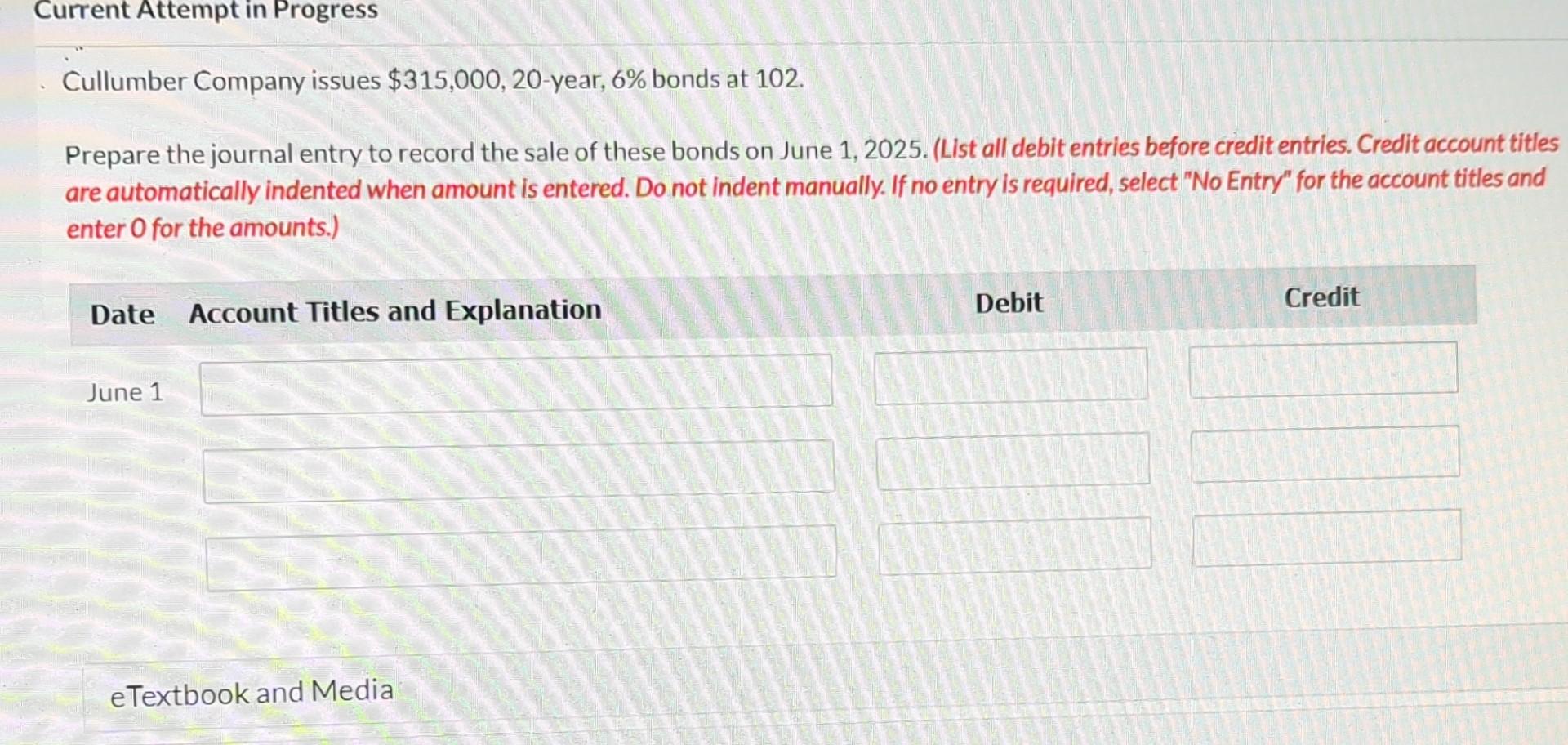 Solved Cullumber Company issues 315,000,20year, 6 bonds
