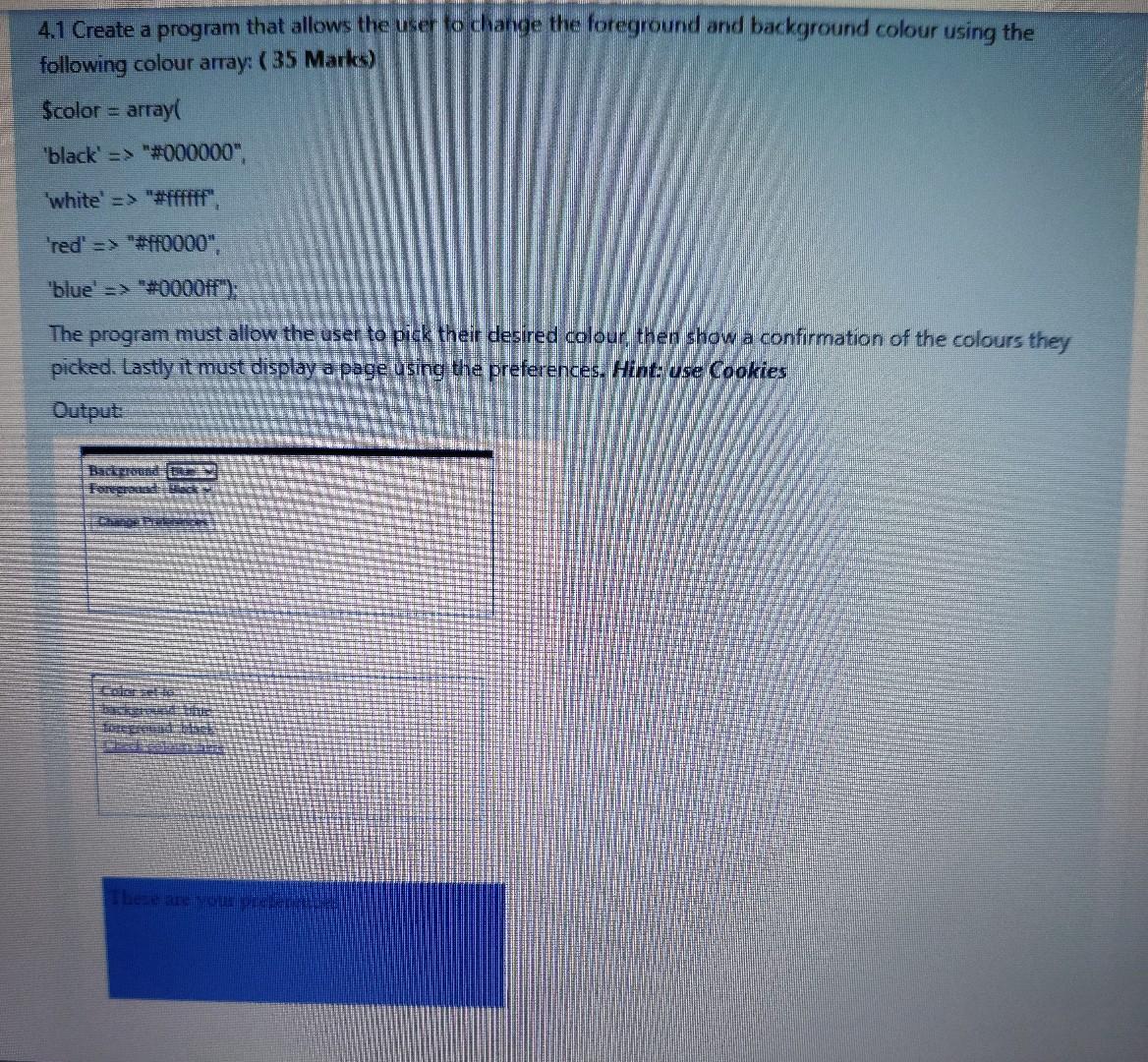 Solved 4.1 ﻿Create a program that allows the usef fo diange | Chegg.com