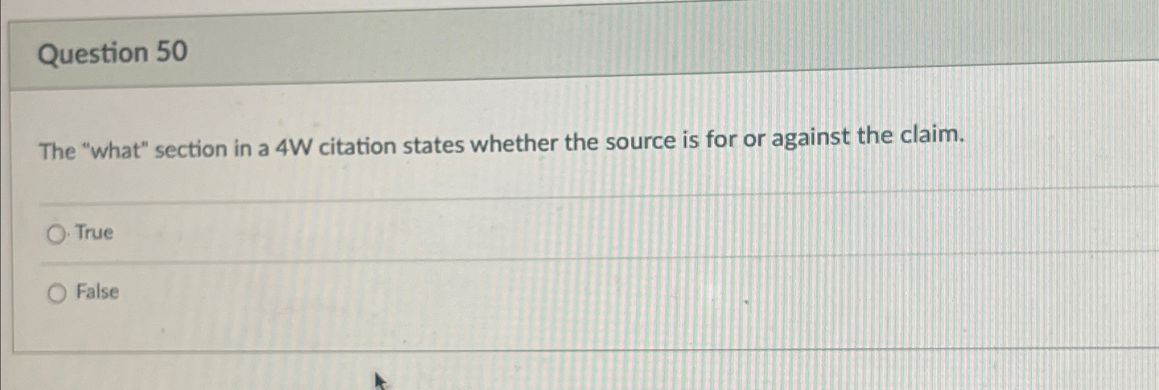 Solved Question 50The 