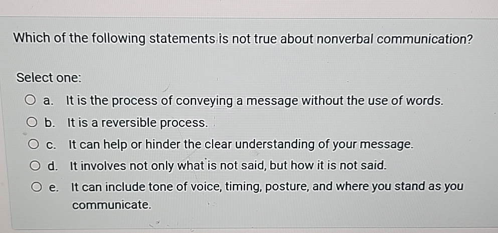 Solved Which of the following statements is not true about | Chegg.com