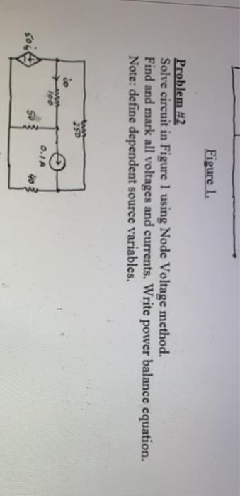 Solved Figure 1. Problem #2 Solve circuit in Figure 1 using | Chegg.com