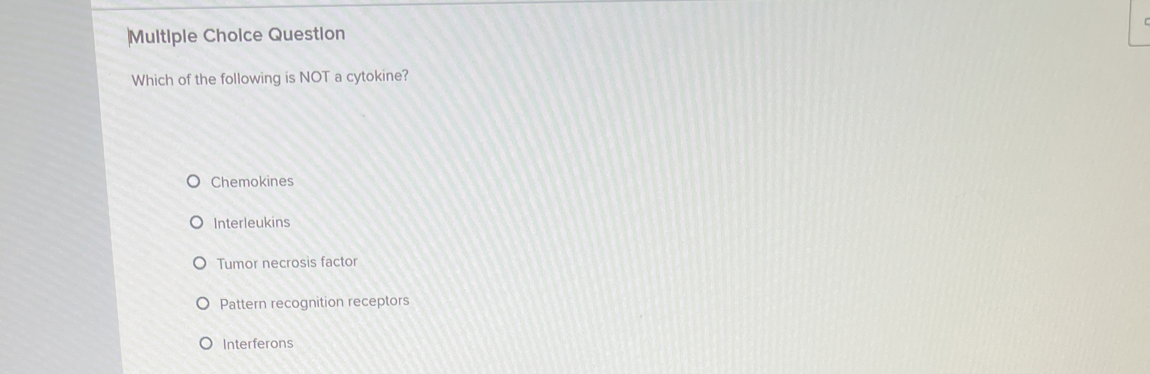 Solved Multiple Cholce QuestlonWhich of the following is NOT | Chegg.com