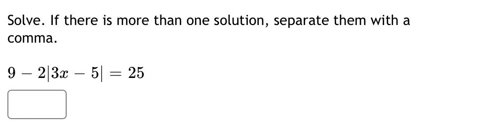 Solved Solve. If there is more than one solution, separate | Chegg.com