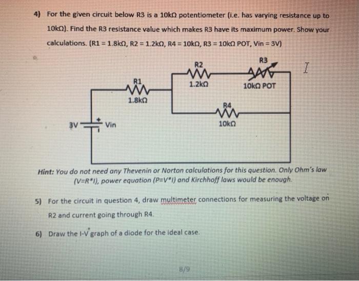 Solved 1) Find nominal resistances, tolerances and