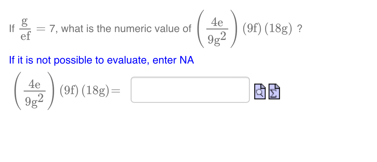 Numeric Value Oc Solved If gef=7, what is the numeric value of | Chegg.com