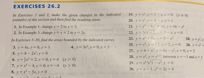 Solved EXERCISES 26.2 24. y = x,y In Exercises 1 and 2, make | Chegg.com