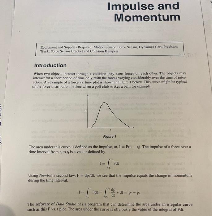 Solved Normal Collision Impulse, as measured in Procedure | Chegg.com