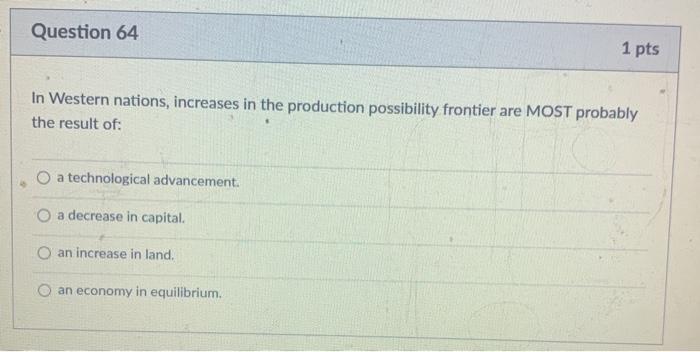 Solved Question 61 1 pts Which of the following is TRUE of a | Chegg.com