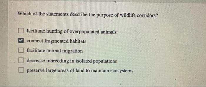 Solved Which of the statements describe the purpose of | Chegg.com