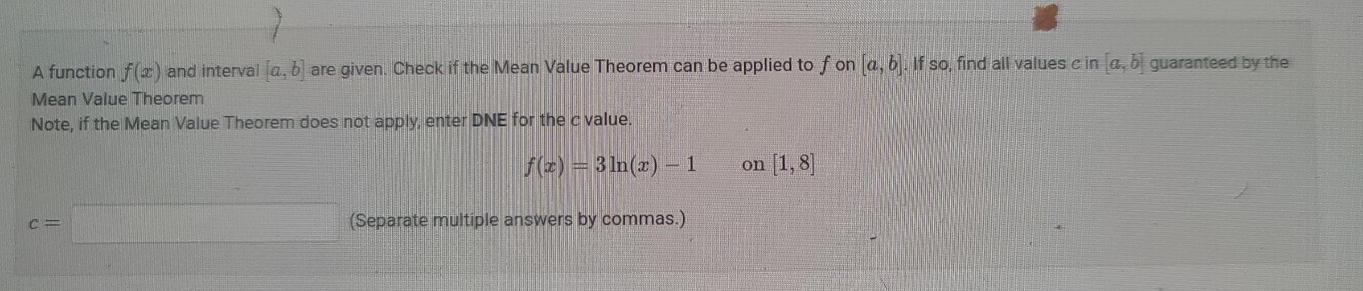 Solved A Function F(x) And Interval (a, B) Are Given. Check | Chegg.com