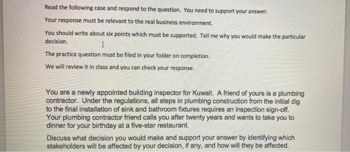 Solved Read the following case and respond to the question. | Chegg.com