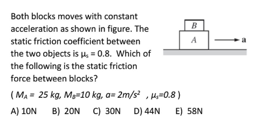 Solved a Both blocks moves with constant acceleration as | Chegg.com