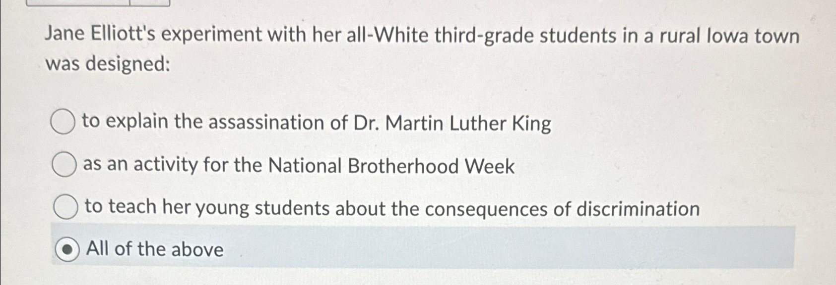 the results of jane elliott's experiment help us understand