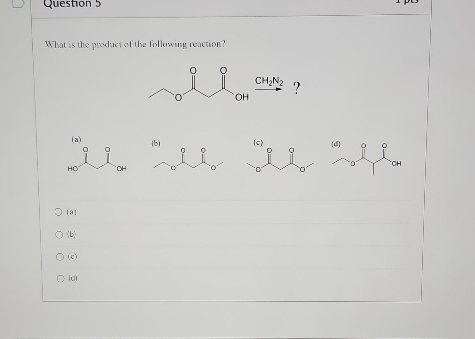 Solved What Is The Product Of The Following Reaction? (b) | Chegg.com