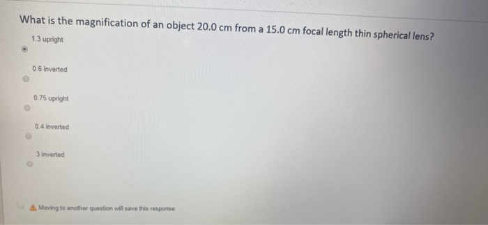 Solved What is the magnification of an object 20.0 cm from a | Chegg.com