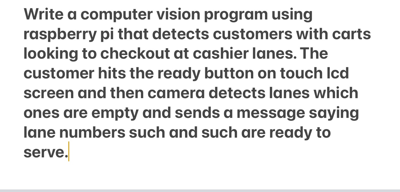 Solved Write a computer vision program usingraspberry pi | Chegg.com