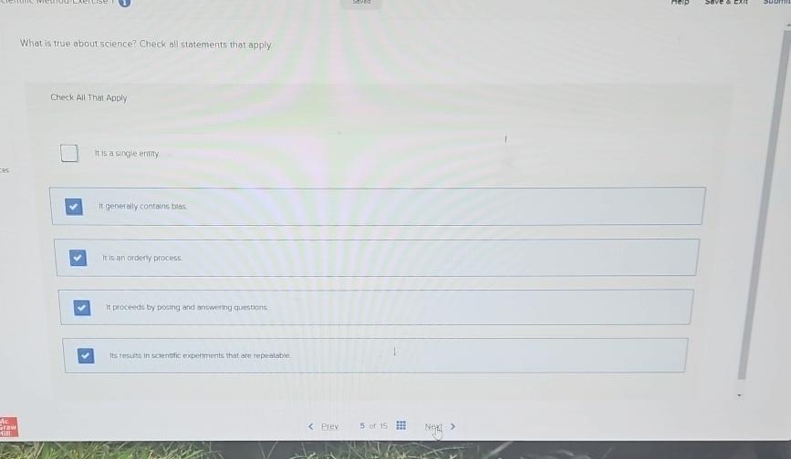 Solved What is true about science? Check all statements that | Chegg.com