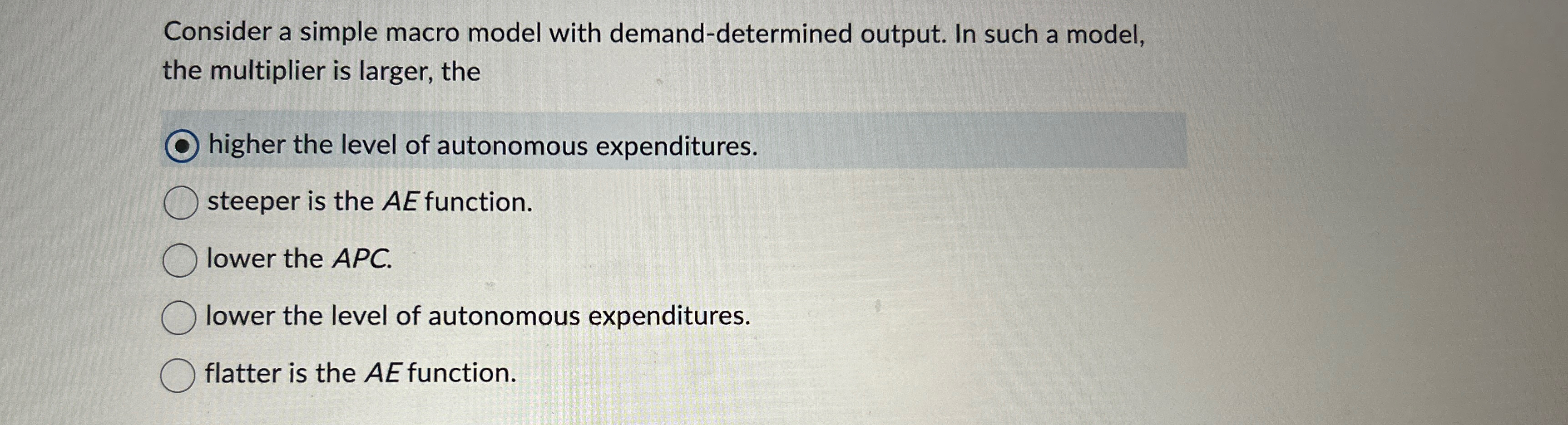 Solved Consider a simple macro model with demand-determined | Chegg.com