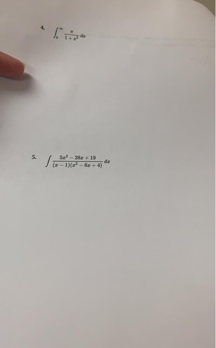 Solved 5. 5° -28x + 19 (x - 1)(x2 - 6x +4) | Chegg.com