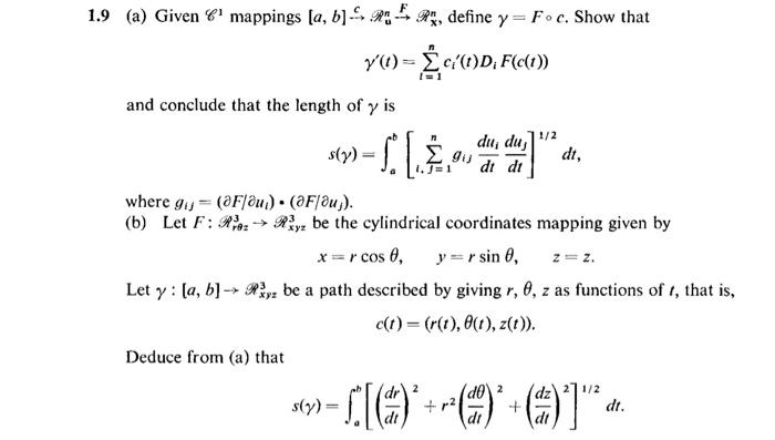 1 9 A Given Mappings A B Define Y Foc Chegg Com