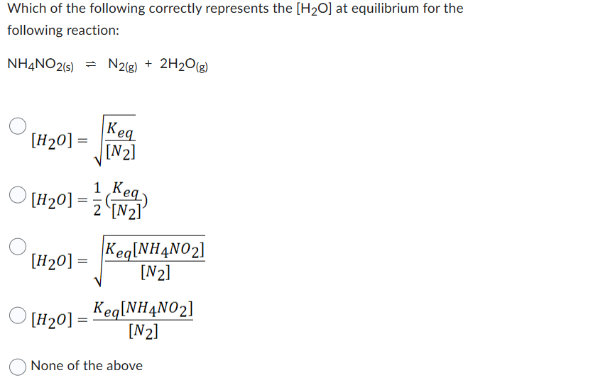 Solved Which of ﻿the following correctly represents the | Chegg.com