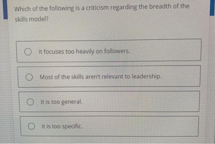 Solved Which of the following is a criticism regarding the | Chegg.com