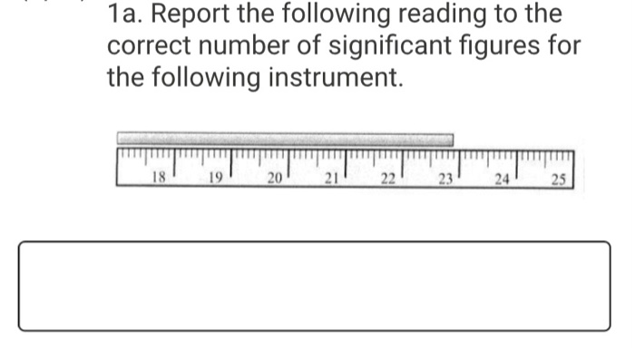 Solved 1a. Report the following reading to the correct | Chegg.com