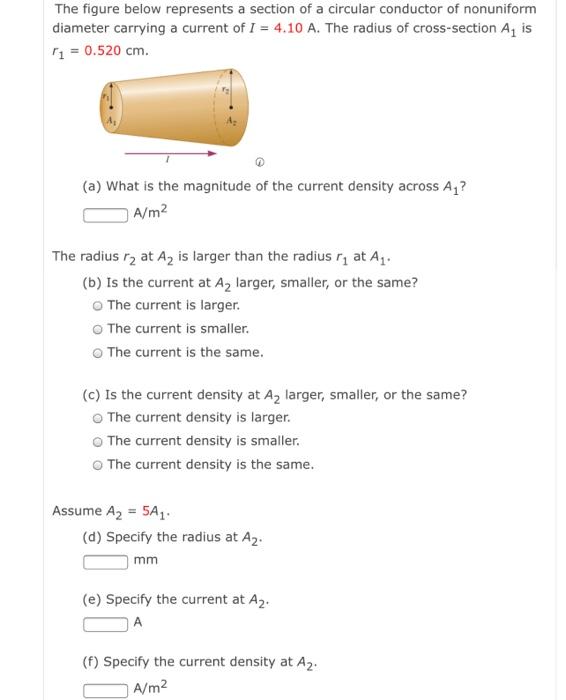 Solved The figure below represents a section of a circular | Chegg.com