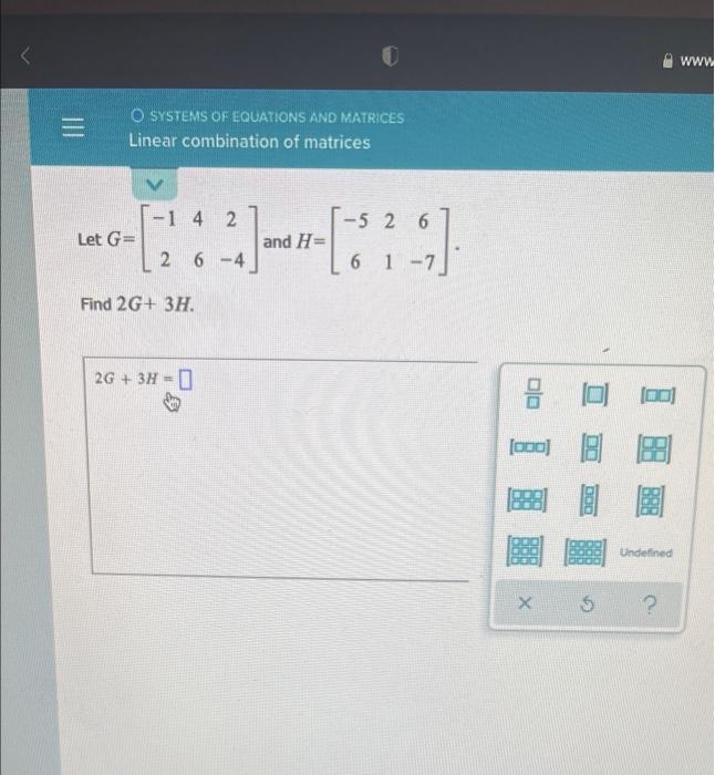 Solved www - O SYSTEMS OF EQUATIONS AND MATRICES Linear | Chegg.com