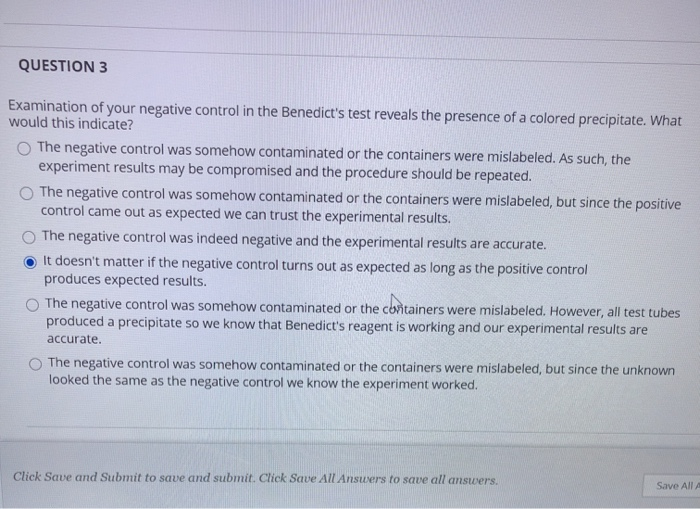 Solved QUESTION 3 Examination of your negative control in | Chegg.com
