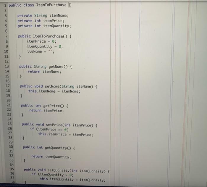 Solved can somebody please help me write a | Chegg.com