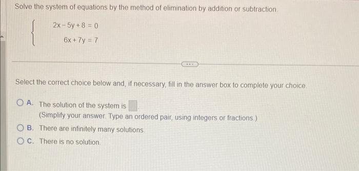 Solved Solve the system of equations by the method of | Chegg.com