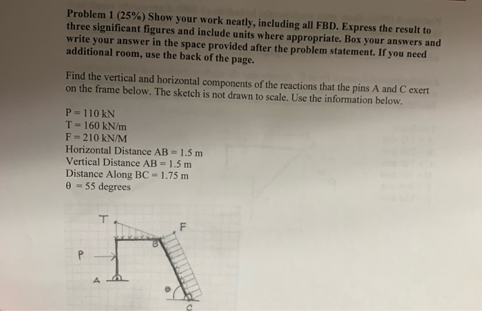 Solved Problem 1 (25%) Show your work neatly, including all | Chegg.com