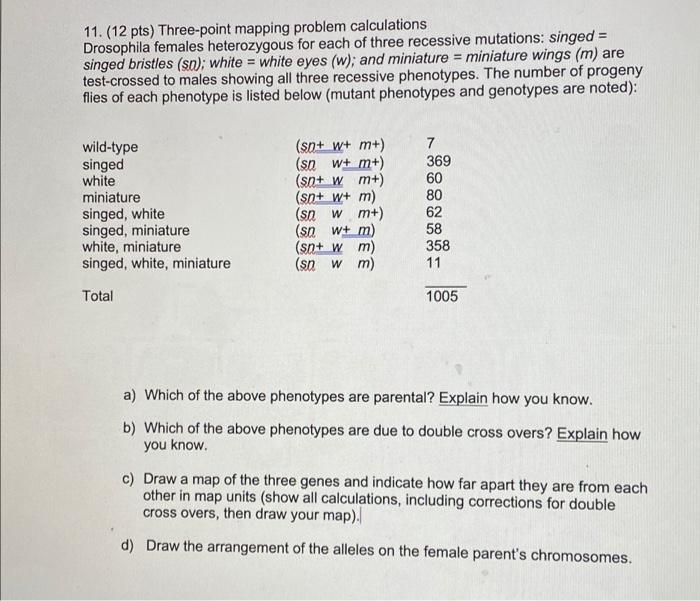 Solved 11.(12 pts) Three-point mapping problem calculations | Chegg.com