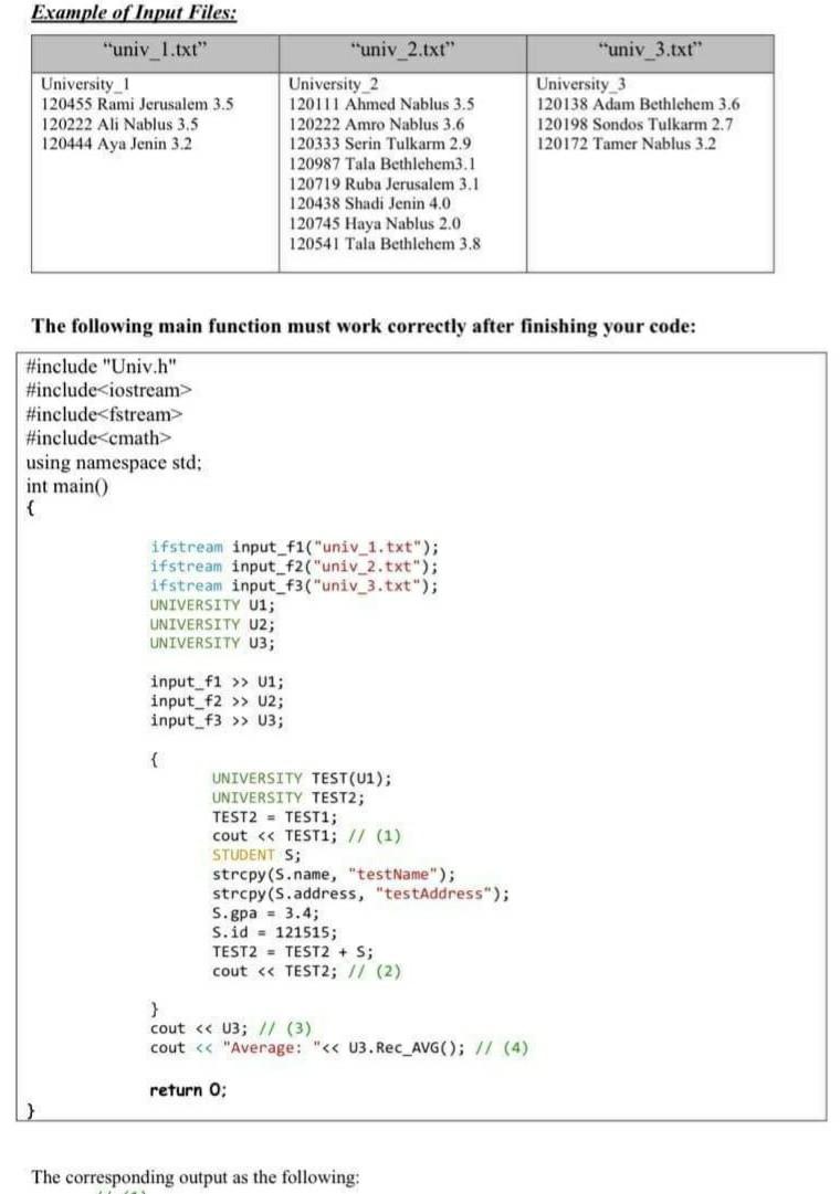 Solved In this assignment, you will implement a class for a | Chegg.com