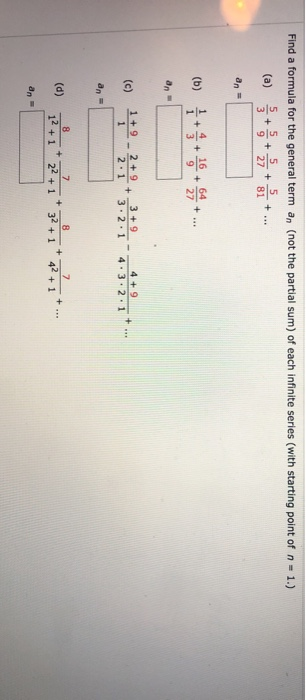 Solved wlun 6lun Nin aoln Find a formula for the general | Chegg.com