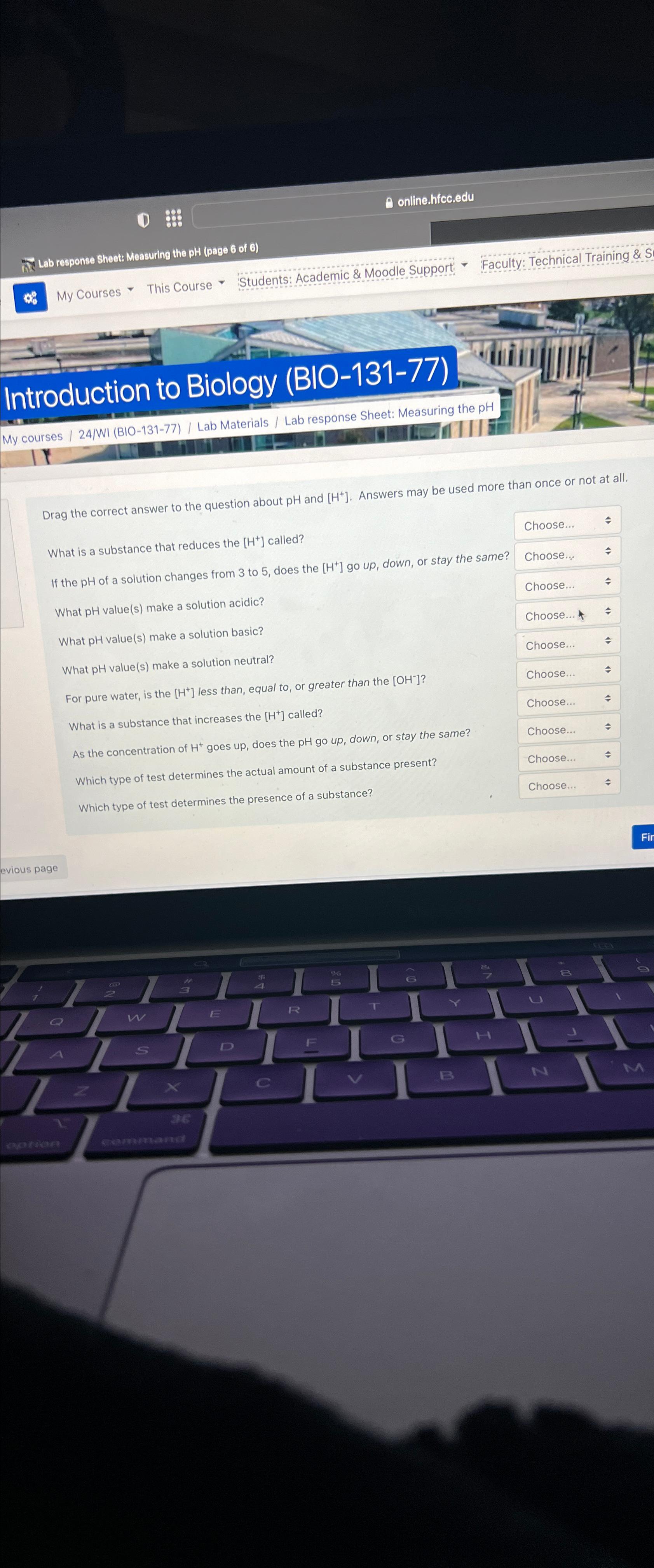 Solved The Lab response sheat: Measuring the pH (page 6 ﻿of | Chegg.com