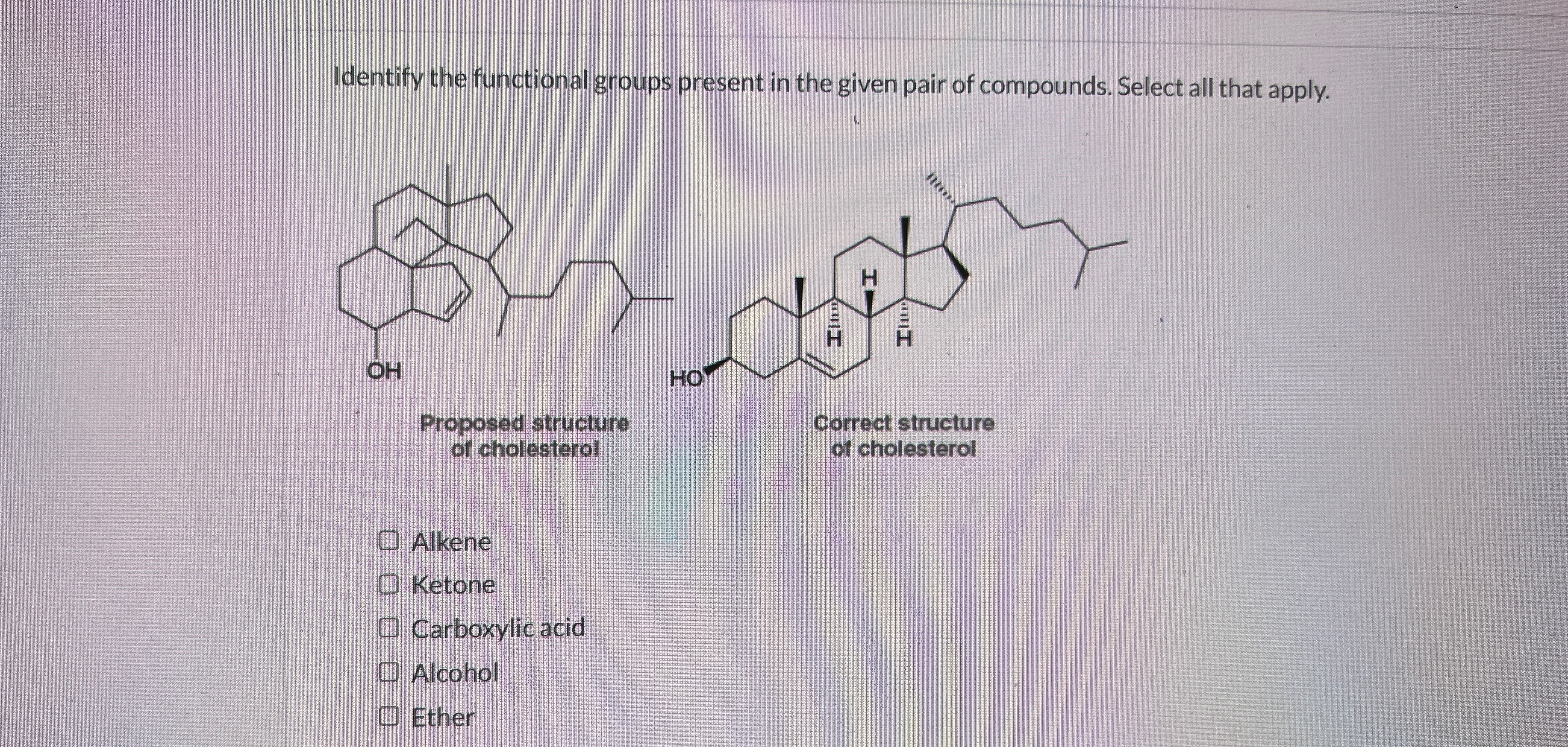 Solved Identify the functional groups present in the given | Chegg.com
