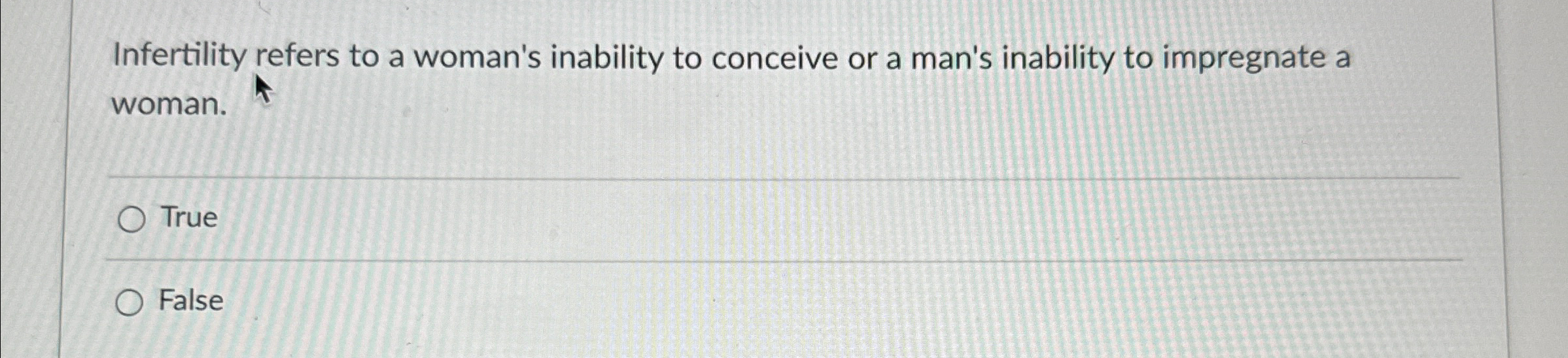 Solved Infertility refers to a woman's inability to conceive | Chegg.com